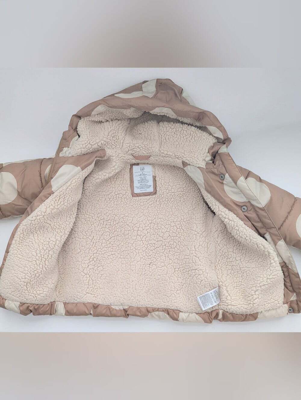 GAP Girls' (Size 5) Sherpa-Lined Puffer Jacket w/Hood - Picture 9 of 15